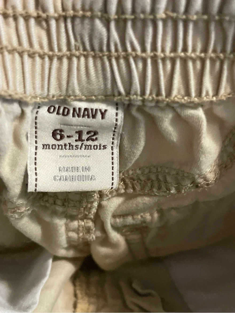 6/12m Vintage Y2K Old Navy Khaki Cargo Pants